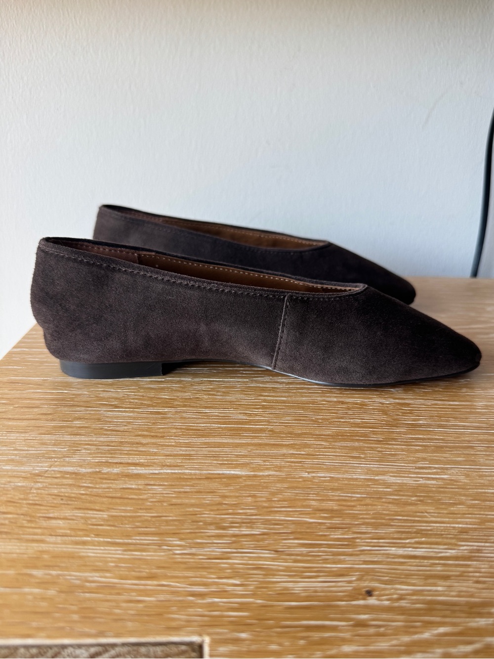 MADEWELL Women's The Mylie Ballet Flat in Dark Carob Suede Size 6.5 🚨SEE NOTES - Picture 7 of 16